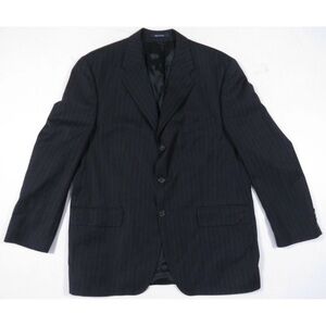 Ralph Lauren 100% Wool Pinstripe 3 Button Blazer Sport Coat Jacket 44 R